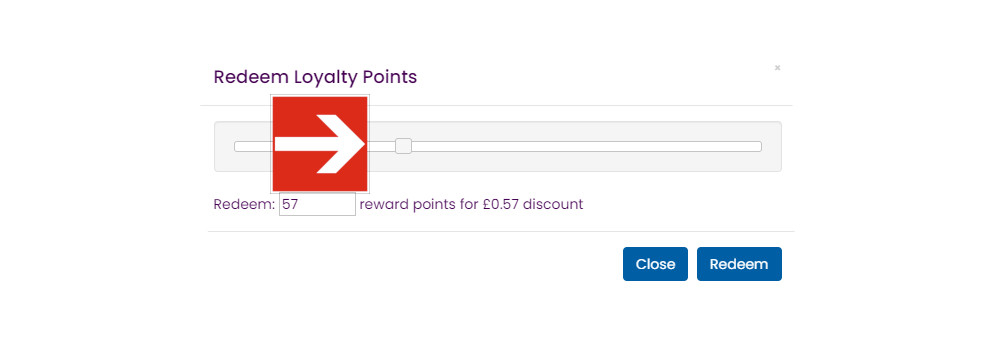 screen shot of the sliding scale with an arrow pointing to where you drag the scale up and down